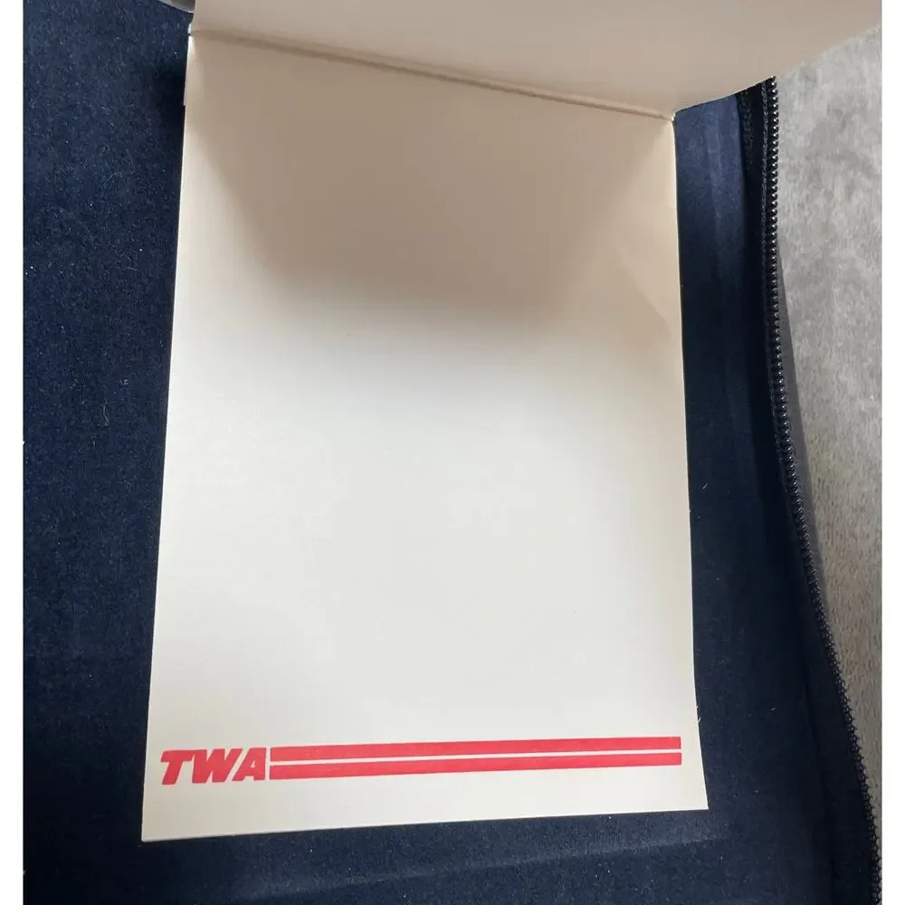 TWA Airlines Royal Ambassador Travel Kit Address Book Pen Pencil Calculator